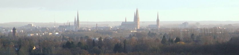 view from Pariner hill to Lübeck