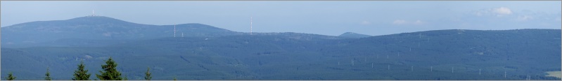 Panorama Brocken - Torfhaus - Wurmberg - Achtermann von NW gesehen
