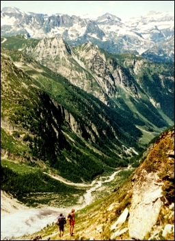 Col de Balme und Tal des Glacier du Trient
