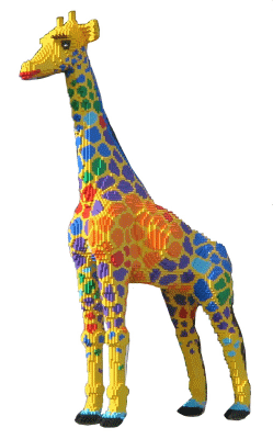 Giraffe aus Legosteinen