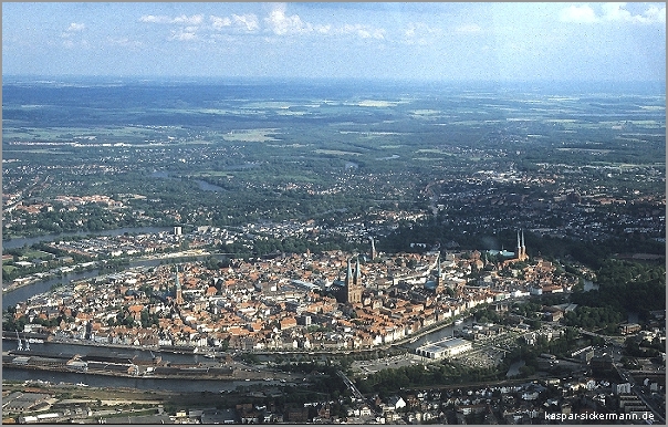 Luftbild von Lübeck