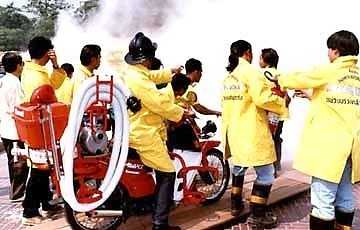 Fire Brigade on Motorcycle