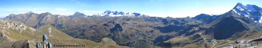 Panorama von der Edelweißspitze von Osten nach Süden