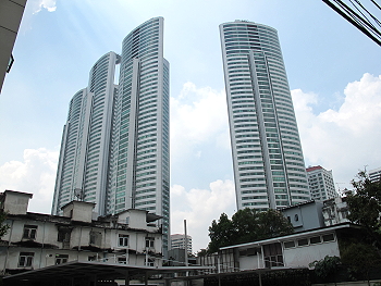 Millennium towers: rear