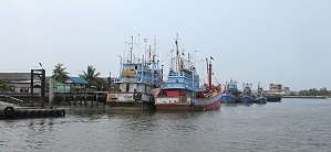 jetty on the western bank of Tha Chin river