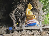 Erawan cave, sitting Buddha