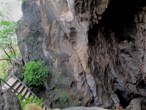 Tham Erawan Höhle, Blick von oben auf die Kanzel